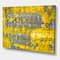 Designart - Yellow Meets Grey Abstract Art I - Modern Canvas Wall Art Print
